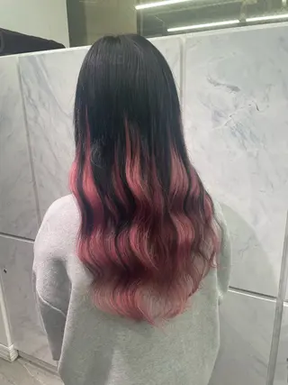 ロング ハイトーンカラーエク ステ🌺RENA🌺のヘアスタイル