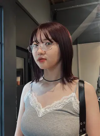 カラー the hinc所属・miyu /大阪 /レイヤーカットのヘアスタイル