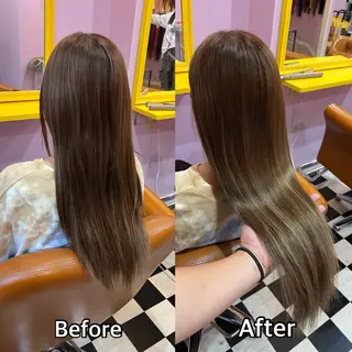 ロング シール+ちび編み込み エクステ梅田🐨のヘアスタイル