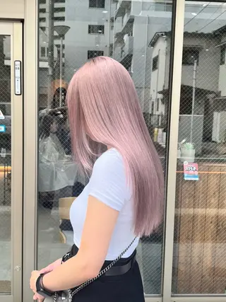 ロング カラー ムラ修正💎 艶髪ハイトーン💎のヘアスタイル