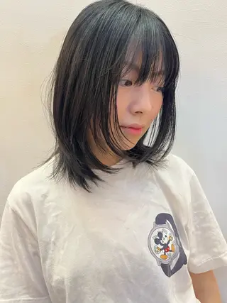 ミディアム のりなが れおのヘアスタイル