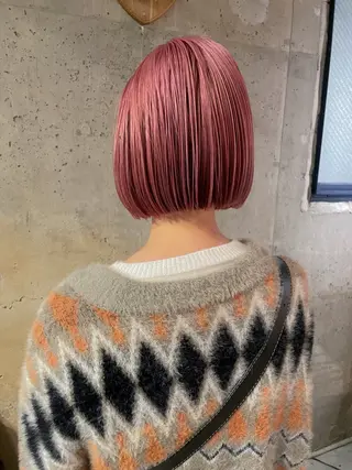 ショート カラー パーマ/レイヤー 岩山丈一郎のヘアスタイル