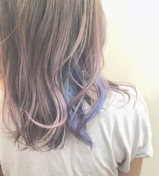 セミロング カラー おおたけ あゆみのヘアスタイル