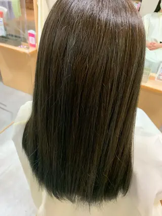 ロング カラー Ren 韓国風のヘアスタイル