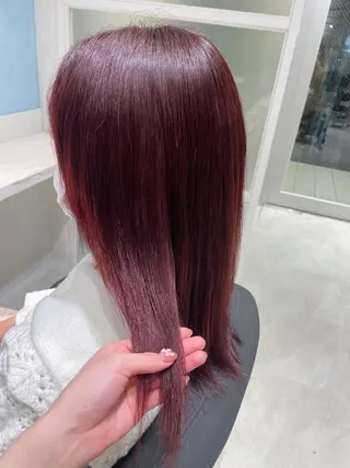 ロング カラー 🌷ピンク/韓国風 暖色カラー ゆい🌷のヘアスタイル