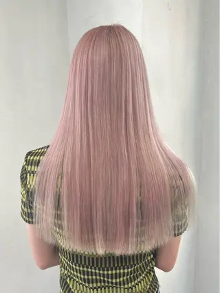 ロング カラー エクステ ハイトーン 💭黒崎ハルカのヘアスタイル