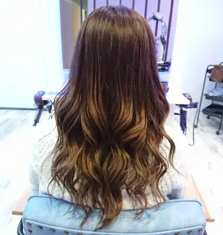 セミロング カラー ヘアアレンジ 小林 伸行のヘアスタイル