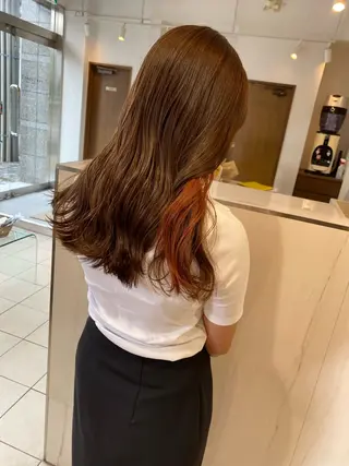 ミディアム カラー 山田勇真 ボブ/縮毛矯正/金山のヘアスタイル