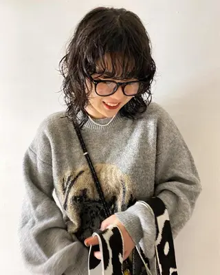 ミディアム パーマ レイヤー/パーマ /ウルフ/nabeのヘアスタイル