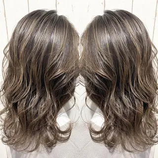 セミロング カラー パーマ ヘアアレンジ RecheRche【池袋】所属・👑指名率No.1 👑坂口飛翔のヘアスタイル