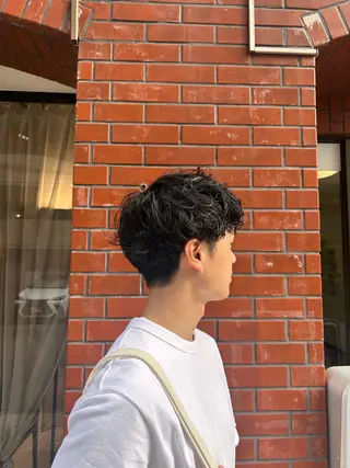 ショート パーマ メンズ 保坂 駿太郎のヘアスタイル