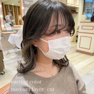 ミディアム カラー 清水　ちひろ ✄トップスタイリストのヘアスタイル