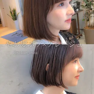 ショート カラー 顔周りレイヤー/ボブ 銀座✨中野まさひろのヘアスタイル