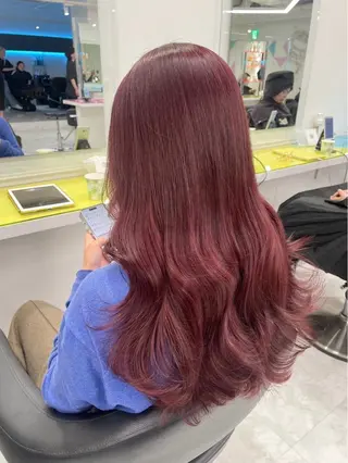 カラー 🍒レイヤーカット/ 暖色カラー🍒のヘアスタイル