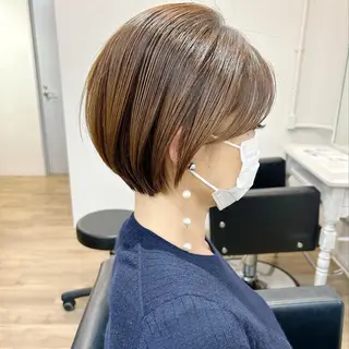 ショート カラー lab.by ioe中崎店所属・中北篤志 ショートボブのヘアスタイル