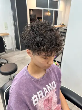 パーマ メンズ 池田 隼也のヘアスタイル