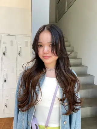 ロング ミユ/レイヤー/ カットモデル/名東区のヘアスタイル