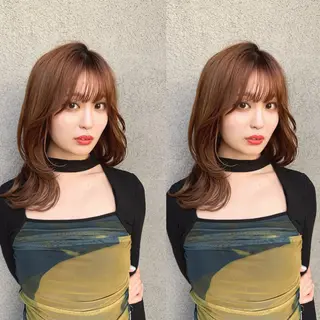 セミロング 似合わせ松本 容政のヘアスタイル