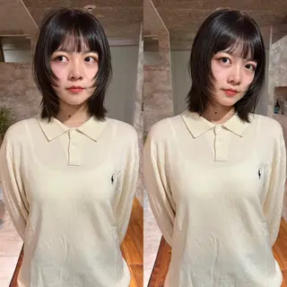 ミディアム カラー パーマ mai / linoah˚✧のヘアスタイル