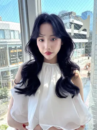 ロング カラー 堤 翔平のヘアスタイル