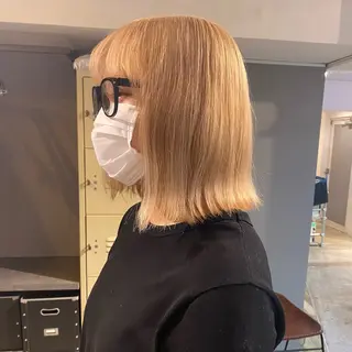 ミディアム カラー 💎ミルクティー ベージュ💎Takeのヘアスタイル