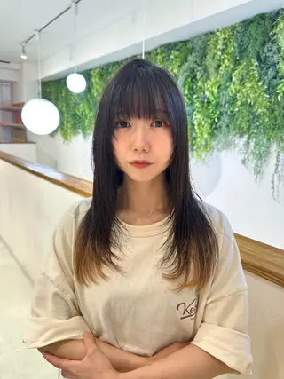 ロング レイヤー/韓国ヘア /顔周り/大久保貴之のヘアスタイル