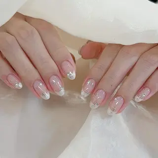 ネイル RAFFINE 月🦋🩵のネイルデザイン