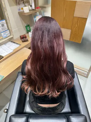 カラー 透明感カラー/顔周り カット/レイヤーにかのヘアスタイル