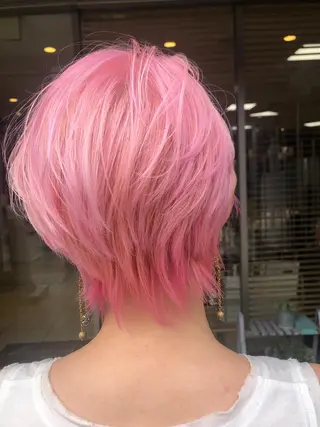 ショート カラー 似合わせ レイヤー須川のヘアスタイル