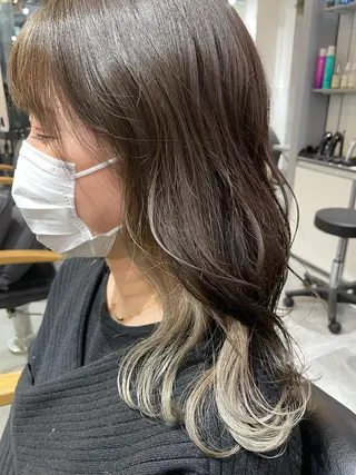 セミロング カラー エンドウ ミノリ🤎 /半個室/レイヤーのヘアスタイル