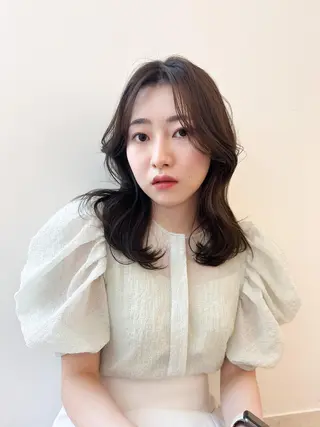 ミディアム 🌼透明感艶カラー オリーブ🌼河村咲のヘアスタイル