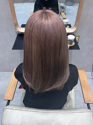 セミロング 透明感寒色 カラー/さとゆな💛のヘアスタイル