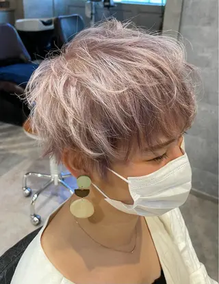 ショート カラー 骨格整形カット/ ショート✂️堀夢哉のヘアスタイル