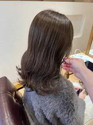 セミロング カラー 🥀韓国ヘア🥀 宮津真菜のヘアスタイル