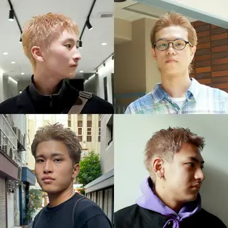 ショート カラー メンズ 神戸／メンズカット ／メンズパーマのヘアスタイル