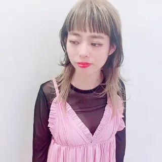 セミロング カラー CHIHO💚羽エク /マツエクのヘアスタイル