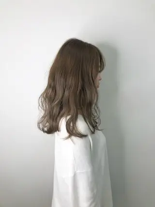 セミロング レイヤー×縮毛矯正 深見 拓のヘアスタイル