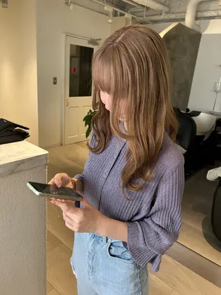 セミロング ior北千住【イオール】所属・YU(ハイトーン/ ブリーチカラー)のヘアスタイル