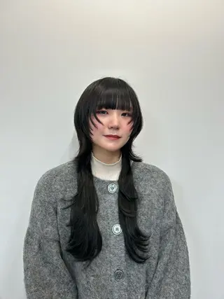 ロング sunc所属・レイヤーカット ワンホンヘアそうたのヘアスタイル