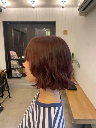 ショート カラー パーマ 🟠イシヅキ アイカ🟠のヘアスタイル