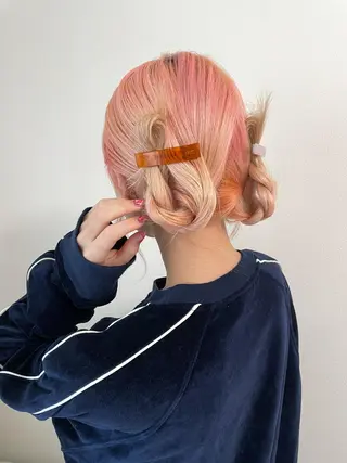 セミロング ヘアアレンジ silo所属・silo MOKA 顔周りカット🦦のヘアスタイル