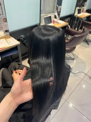 セミロング カラー 韓国／うる艶カラー 🐈‍⬛💗miyuのヘアスタイル