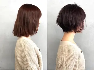 ショート カラー ボブ/ショート/ 白髪染め/メンズ葛西のヘアスタイル