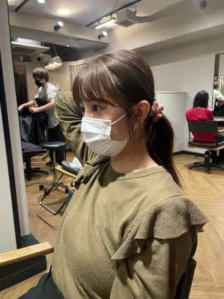 ミディアム 西岡 幸穂のヘアスタイル