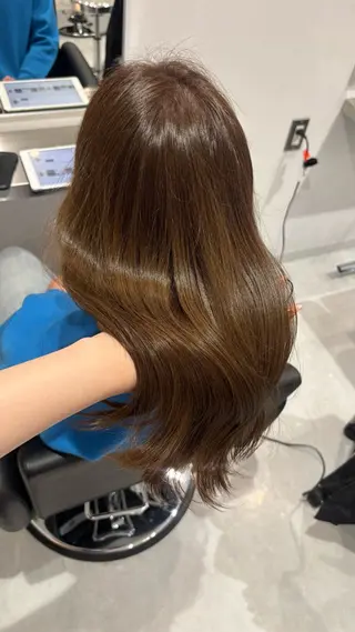 セミロング カラー 艶感×抜け感hair /ReLit 正源のヘアスタイル