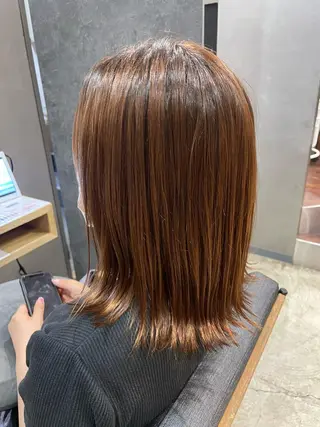 ミディアム カラー ノンダメージサロン/ 豊中/美容室のヘアスタイル