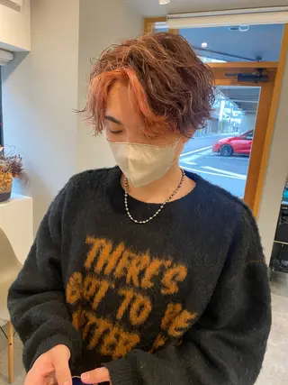 メンズ akane/ 縮毛矯正/暖色のヘアスタイル