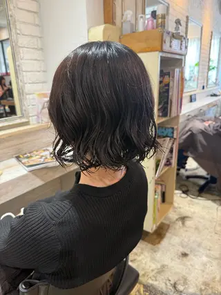 ショート 透明感カラー/パーマ 🌀アオノアユミのヘアスタイル