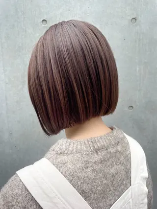 ショート カラー ヘアアレンジ Lien所属・marika  / ボブ・オリーブカラーのヘアスタイル