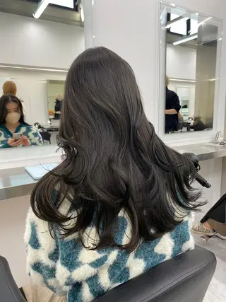カラー 韓国風ベージュ🤎 赤みなし🌿横浜🤎のヘアスタイル